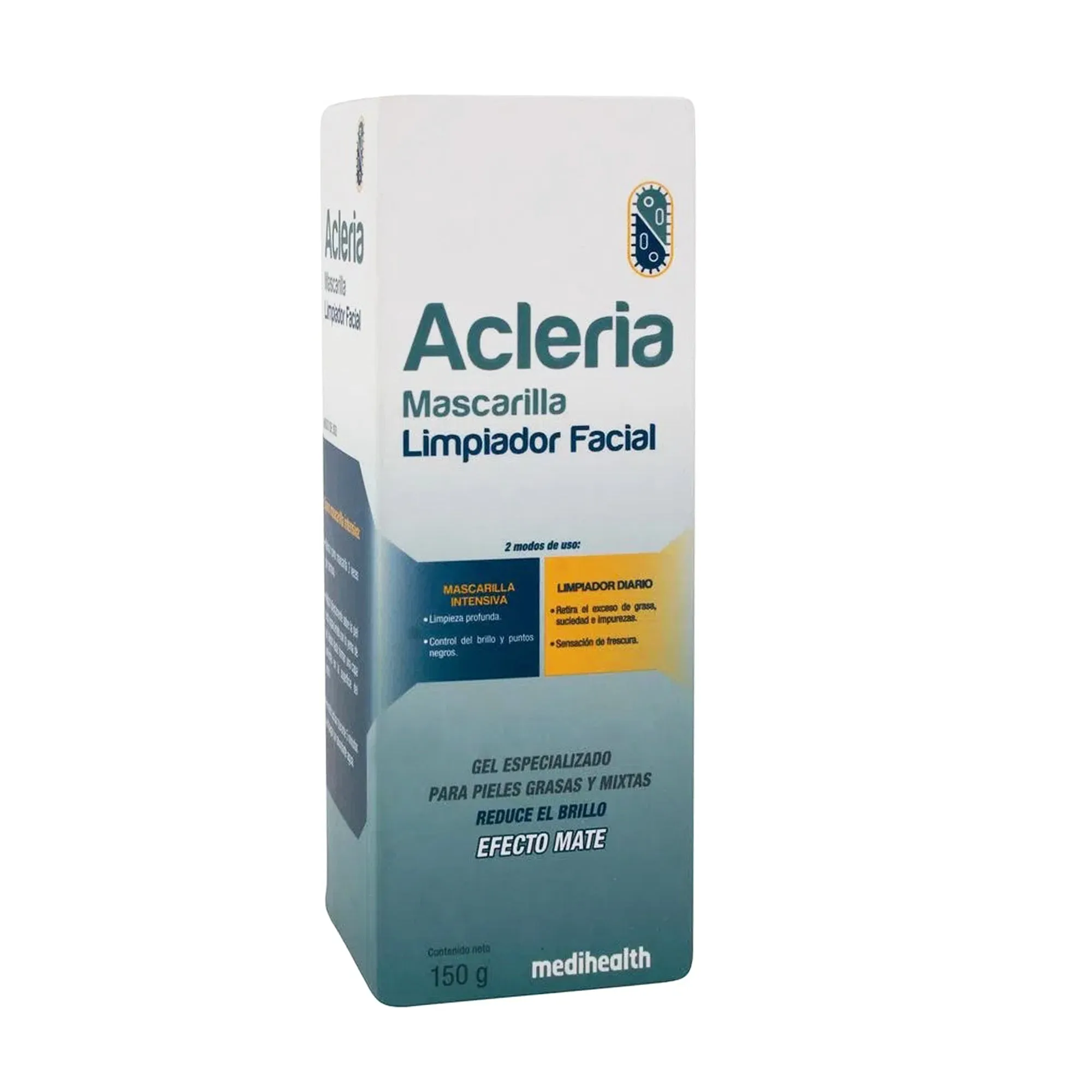 Acleria Mascarilla Limpieza Facial Gel Efecto Mate X 150G