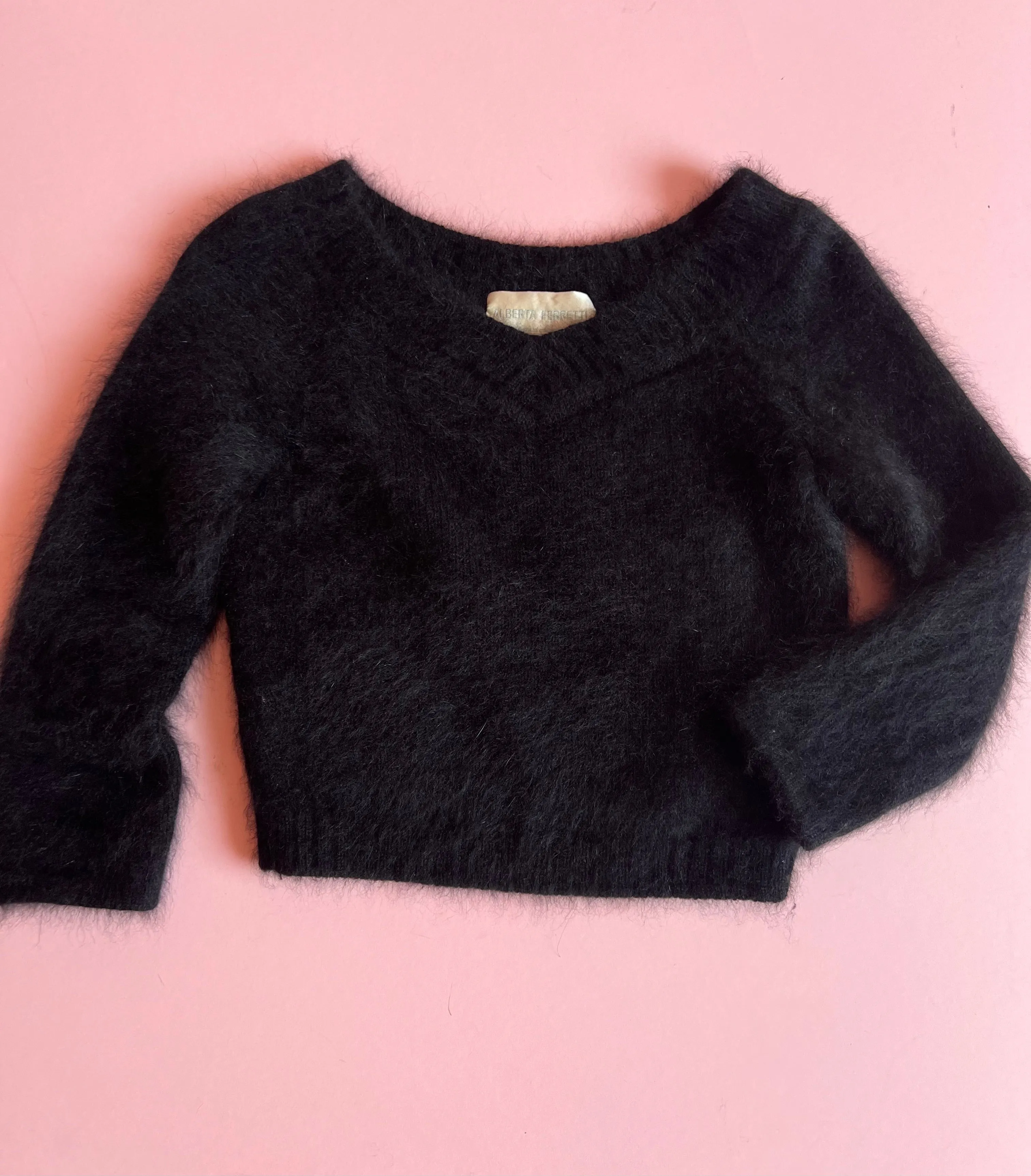 Alberta FERRETTI Angora V neck sweater