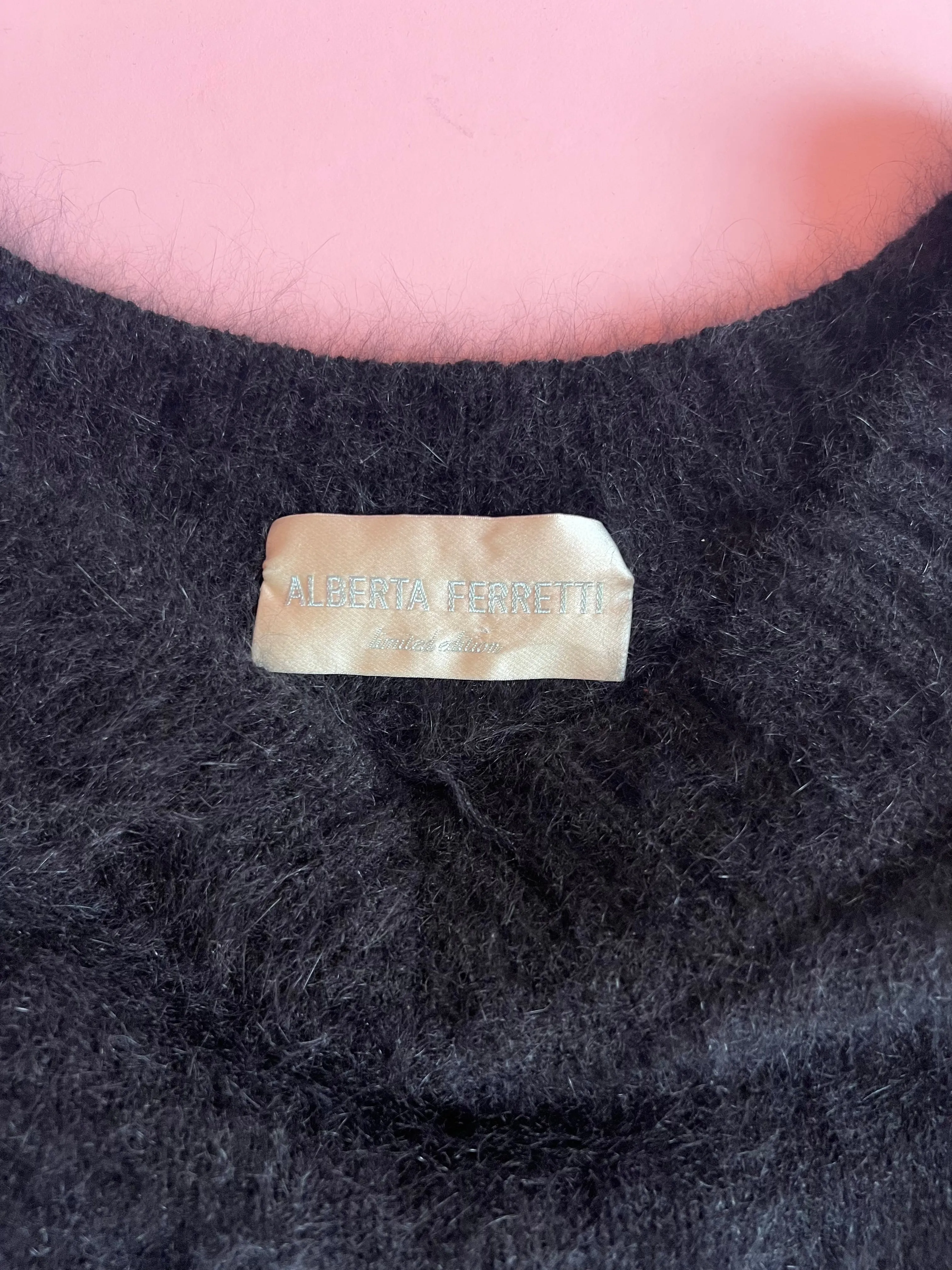 Alberta FERRETTI Angora V neck sweater