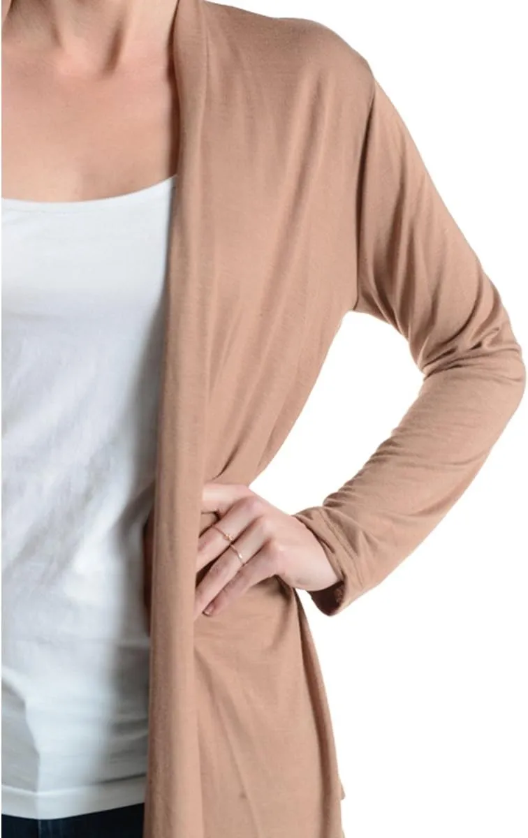 Azules Long Sleeve Open Front Cardigan for Women - Lightweight Cardigan Sweaters