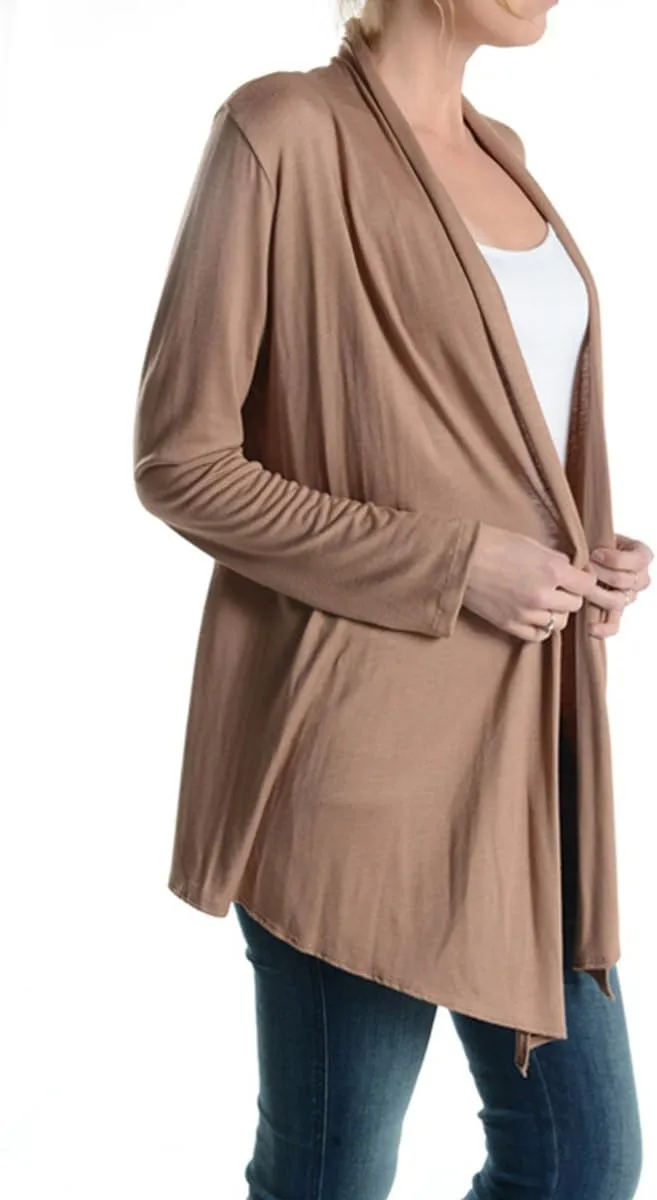 Azules Long Sleeve Open Front Cardigan for Women - Lightweight Cardigan Sweaters