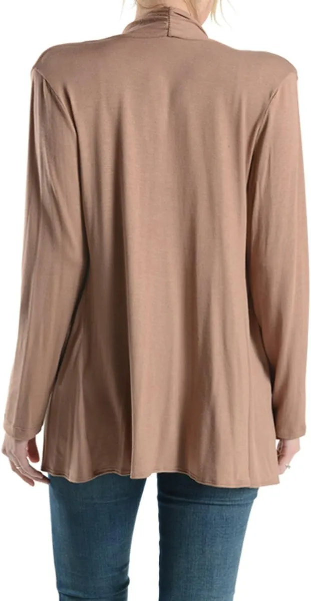 Azules Long Sleeve Open Front Cardigan for Women - Lightweight Cardigan Sweaters