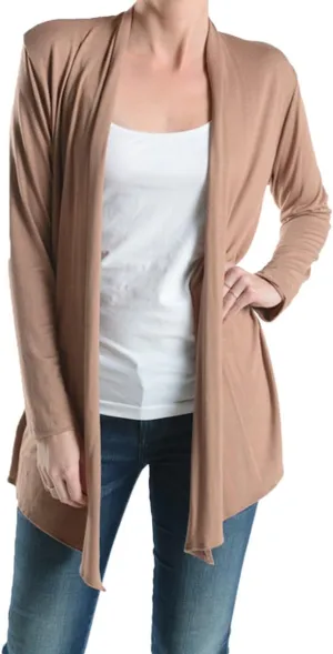 Azules Long Sleeve Open Front Cardigan for Women - Lightweight Cardigan Sweaters