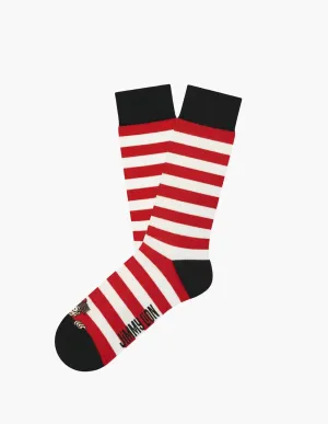 Calcetines Jimmy Lion Wally Peek-A-Boo Rojos y Blancos Unisex