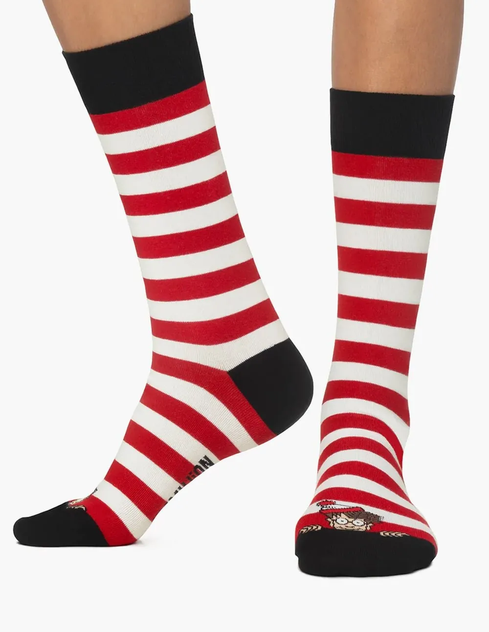 Calcetines Jimmy Lion Wally Peek-A-Boo Rojos y Blancos Unisex
