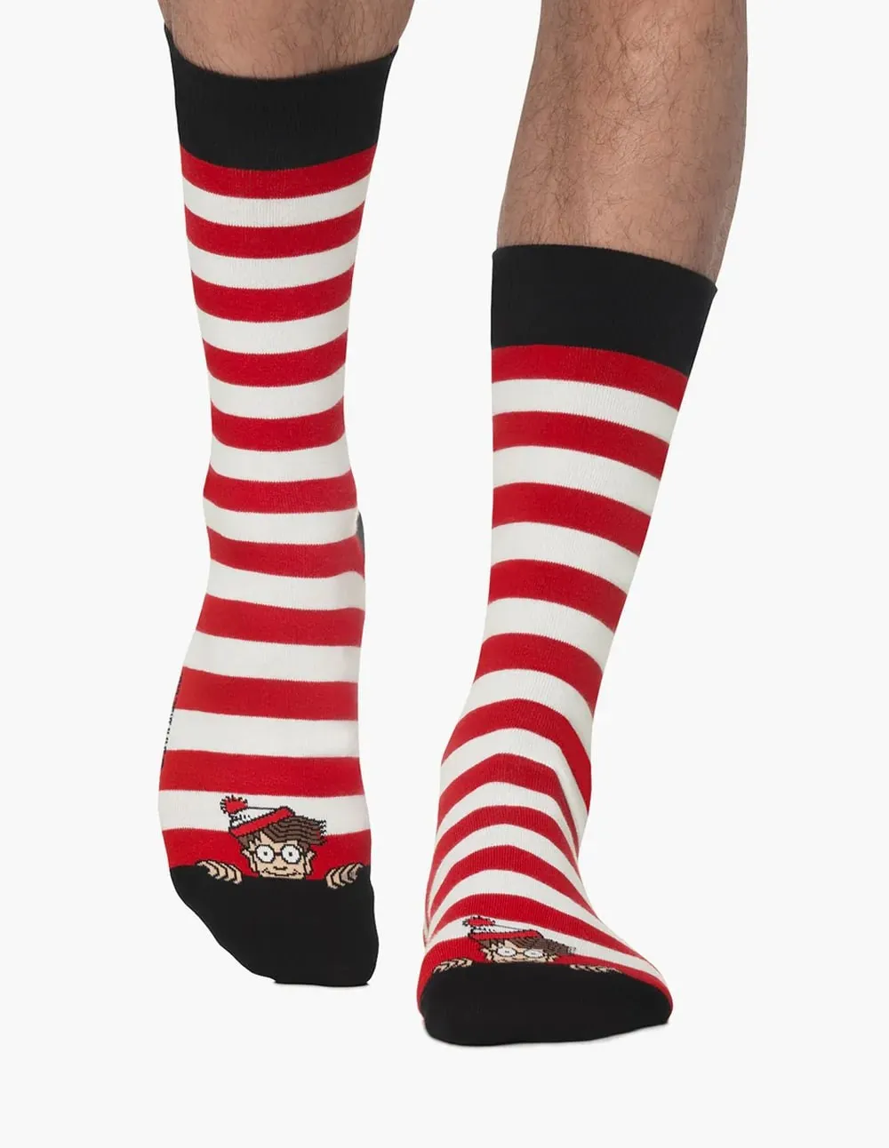 Calcetines Jimmy Lion Wally Peek-A-Boo Rojos y Blancos Unisex