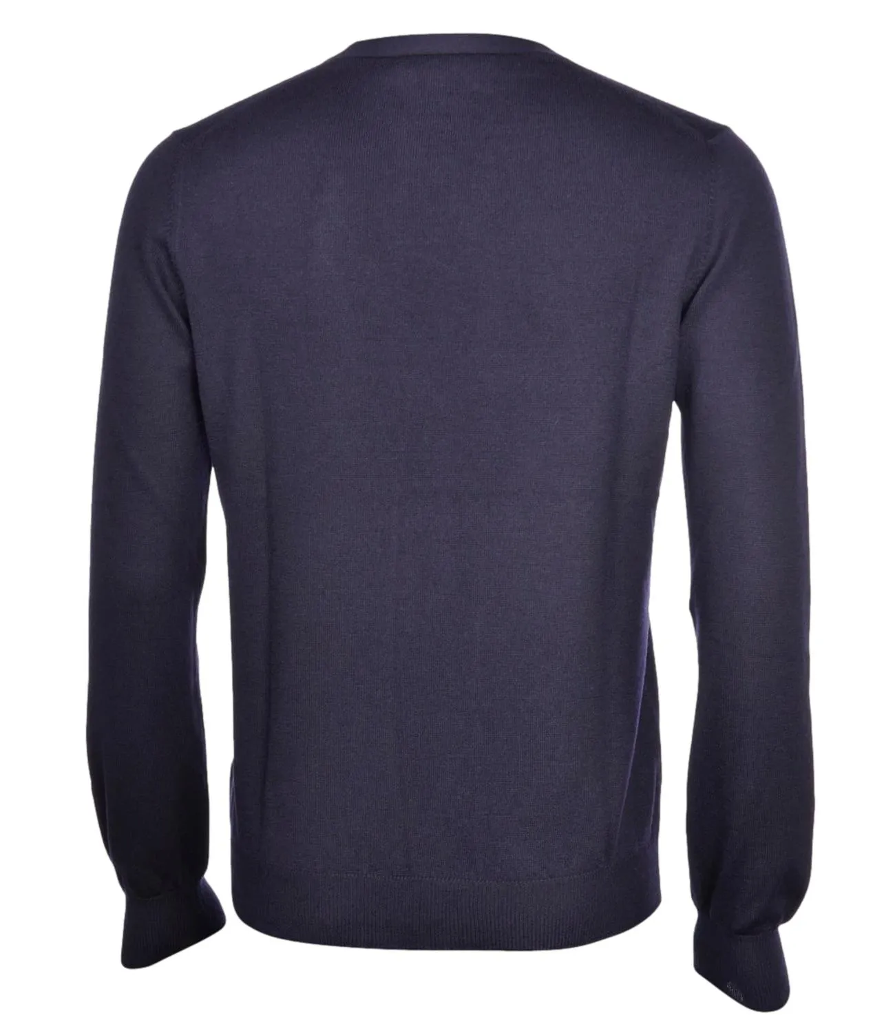 Cardigan blu uomo in lana extrafine