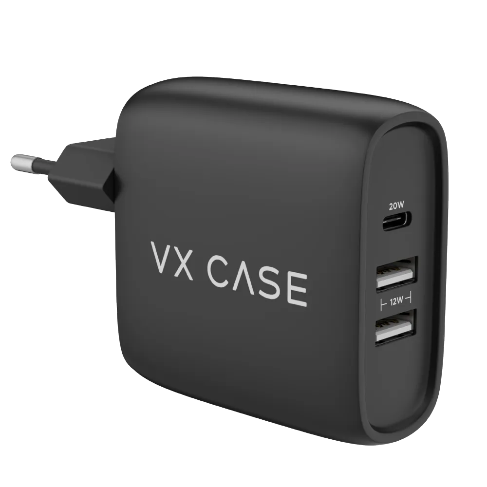 Carregador de Parede com 2 portas USB   1 Type-C Turbo 32W Turbo
