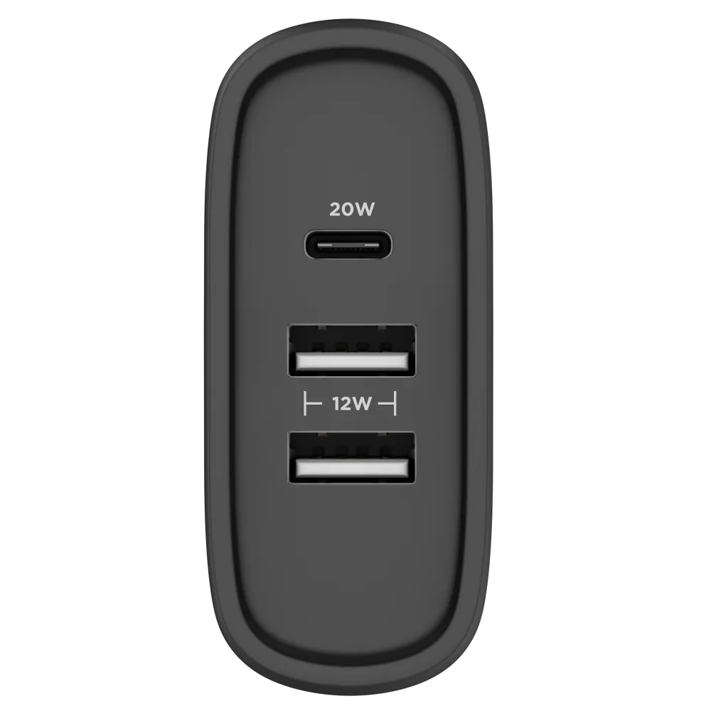 Carregador de Parede com 2 portas USB   1 Type-C Turbo 32W Turbo