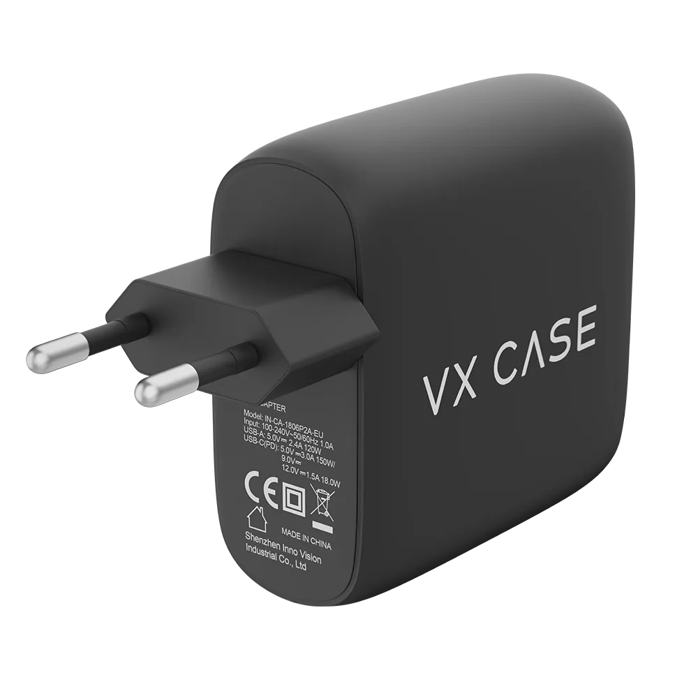 Carregador de Parede com 2 portas USB   1 Type-C Turbo 32W Turbo