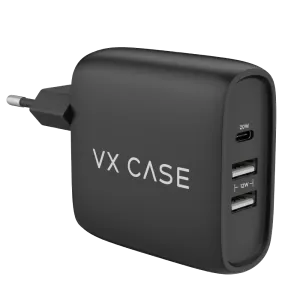 Carregador de Parede com 2 portas USB   1 Type-C Turbo 32W Turbo