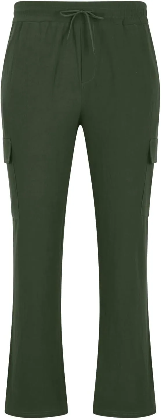 Ctreela Retro Bootcut Sweatpant Mens Casual Sweatpants with Drawstring Open Bottom Stacked Loose Track Pants Solid Color