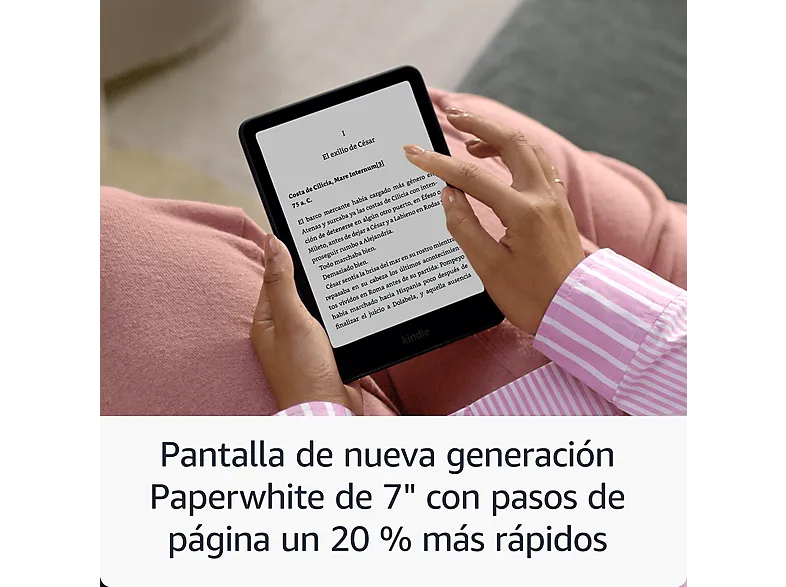 eBook - Amazon Kindle Paperwhite, 7", 16 GB, 300 ppi, Con publicidad, Sin reflejos, Autonomía de semanas, Verde Jade
