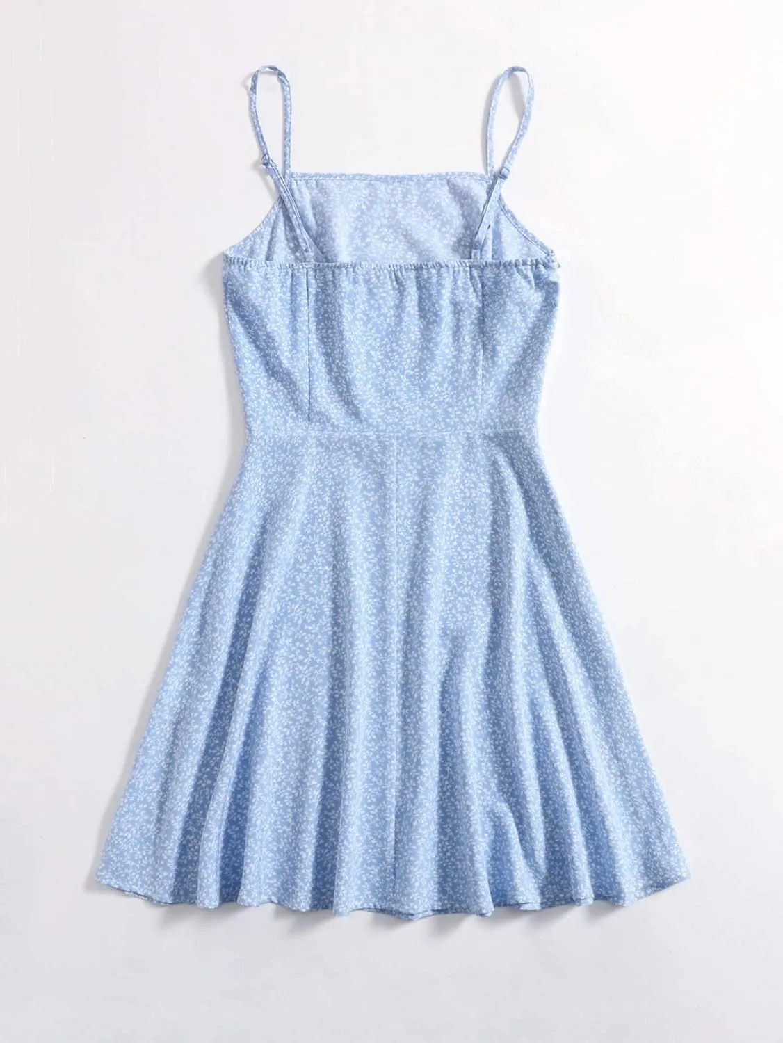 Floerns Women's Ditsy Floral High Waist Cami Short A Line Dress