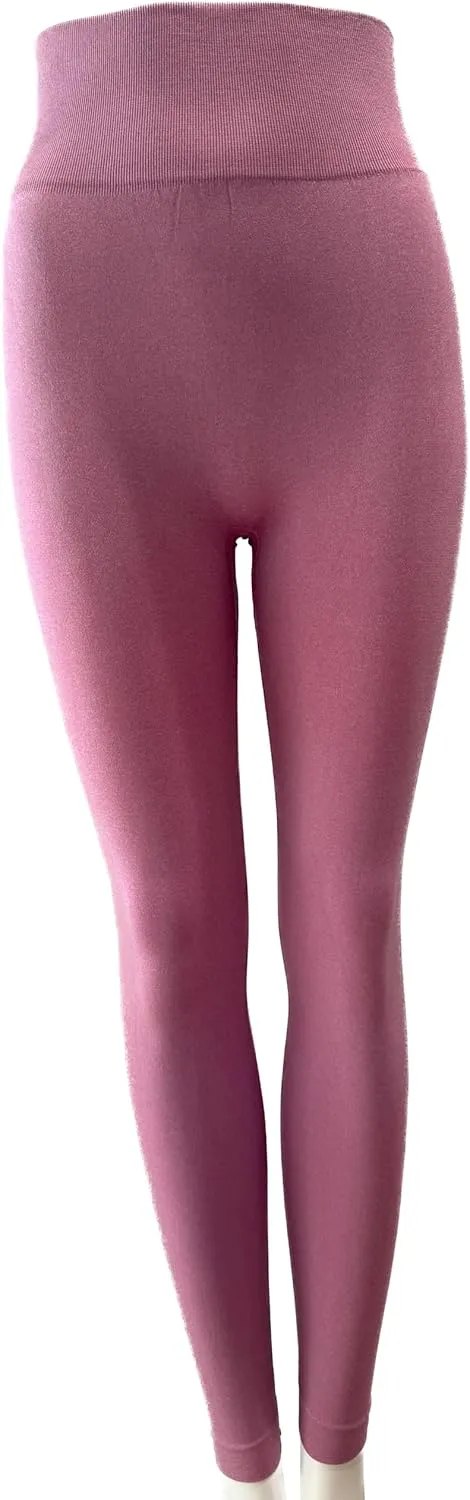 Leggings for Women - Buttery Soft High Waited Yoga Pants, Tummy Control, Workout & Gym - Seamless Black Leggings