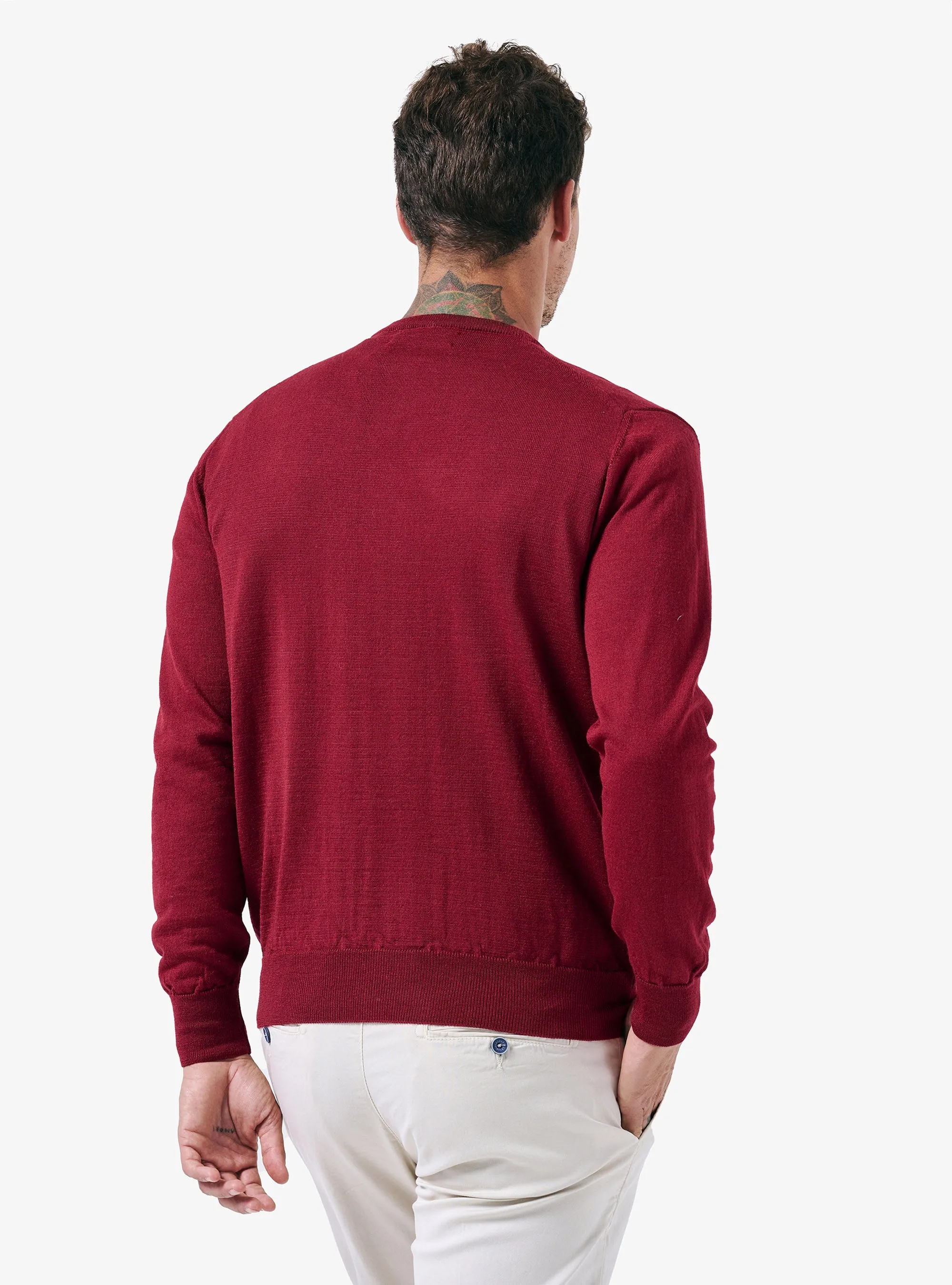 Maglia paricollo in lana merinos - Karamat