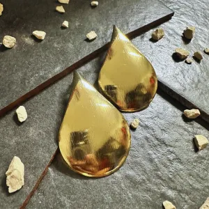 Mila Elegant Gold Teardrop Statement Earrings