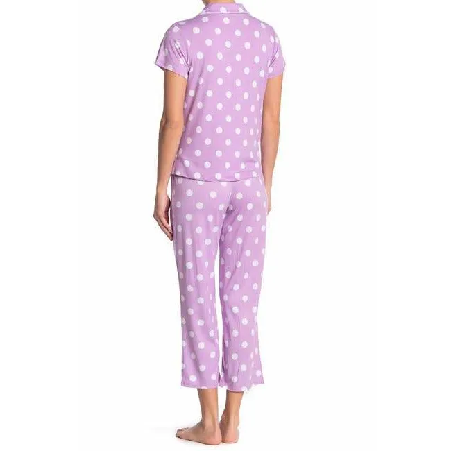 Notchco Short Sleeve Shirt & Capris 2-Piece Pajama Set Lilac