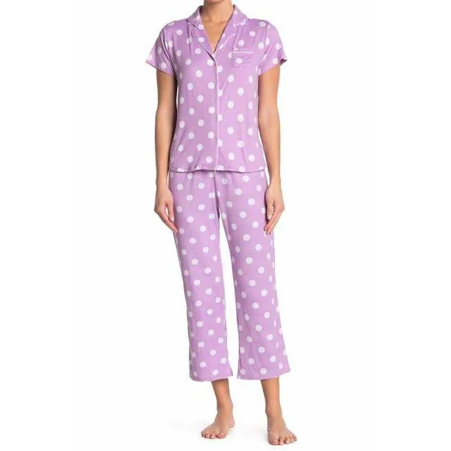 Notchco Short Sleeve Shirt & Capris 2-Piece Pajama Set Lilac