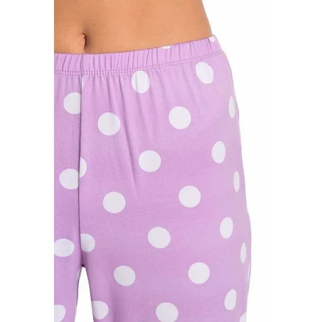 Notchco Short Sleeve Shirt & Capris 2-Piece Pajama Set Lilac
