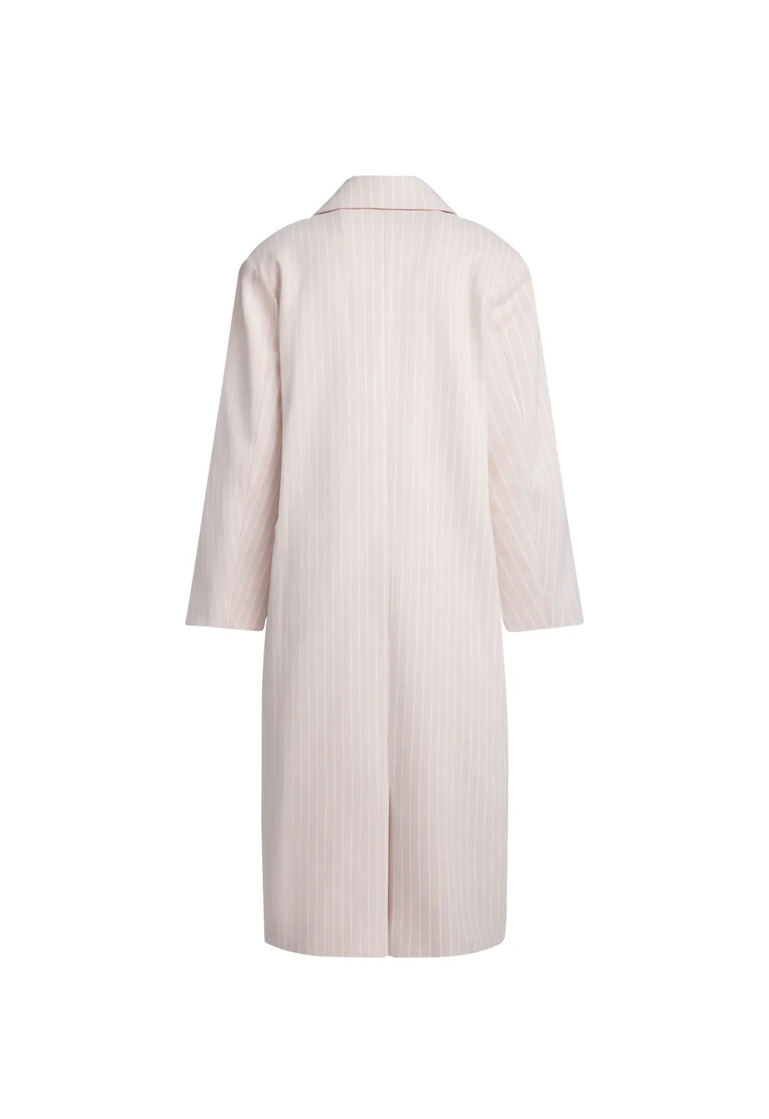 OLSEN COAT - BEIGE PINSTRIPE