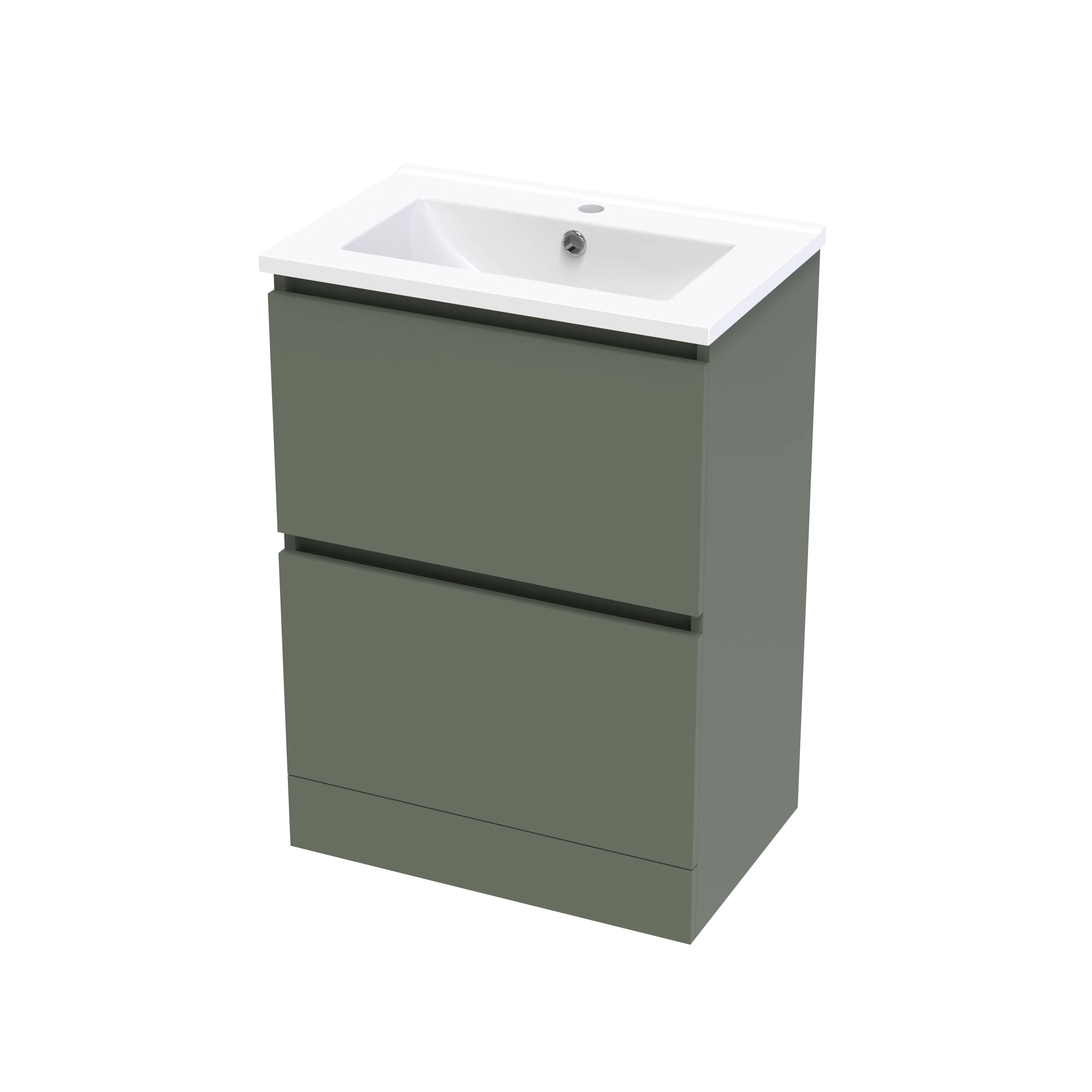 Pinnacle Slim 600 Double Drawer Floor Vanity