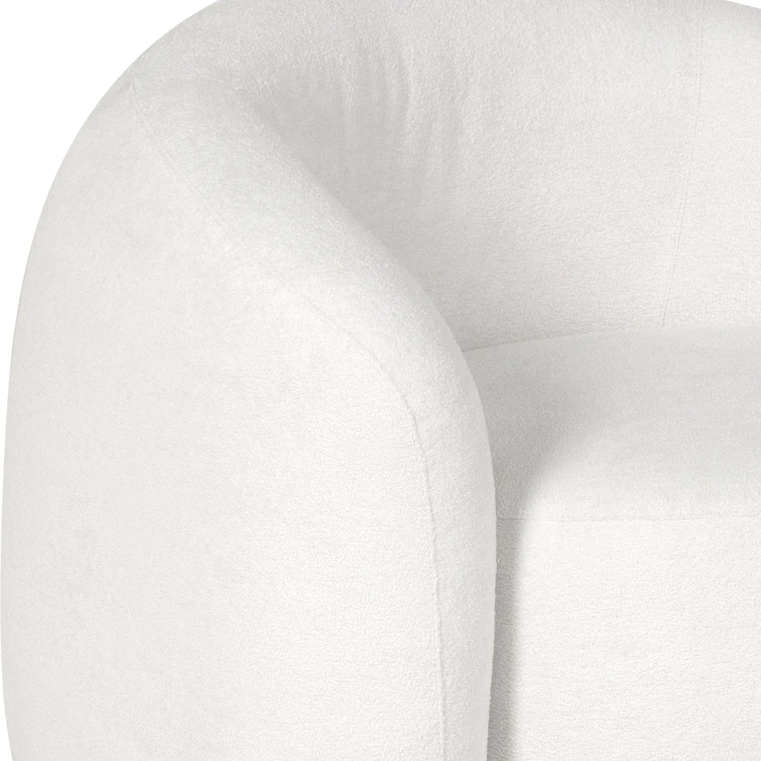 Poltrona Giratória Fiori - Bouclê Branco