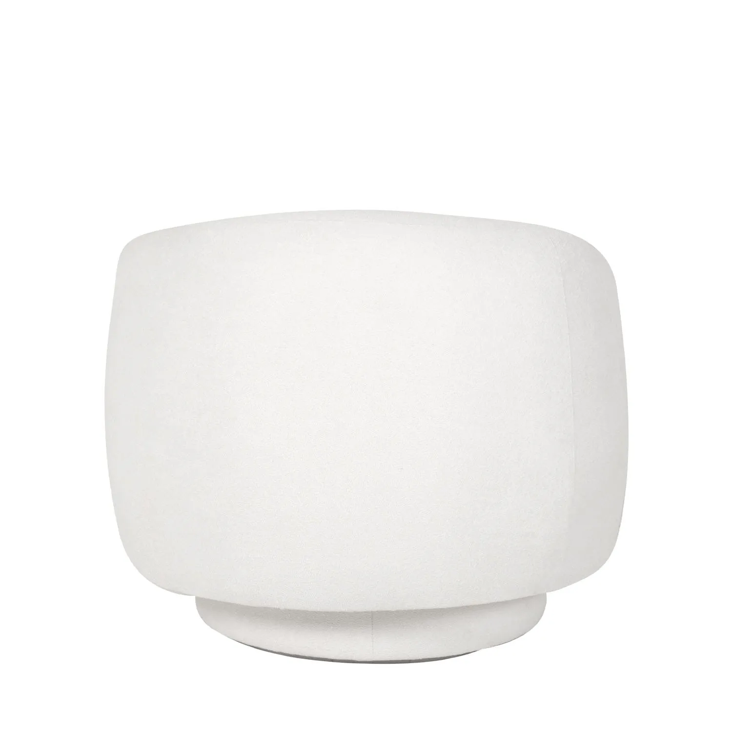 Poltrona Giratória Fiori - Bouclê Branco