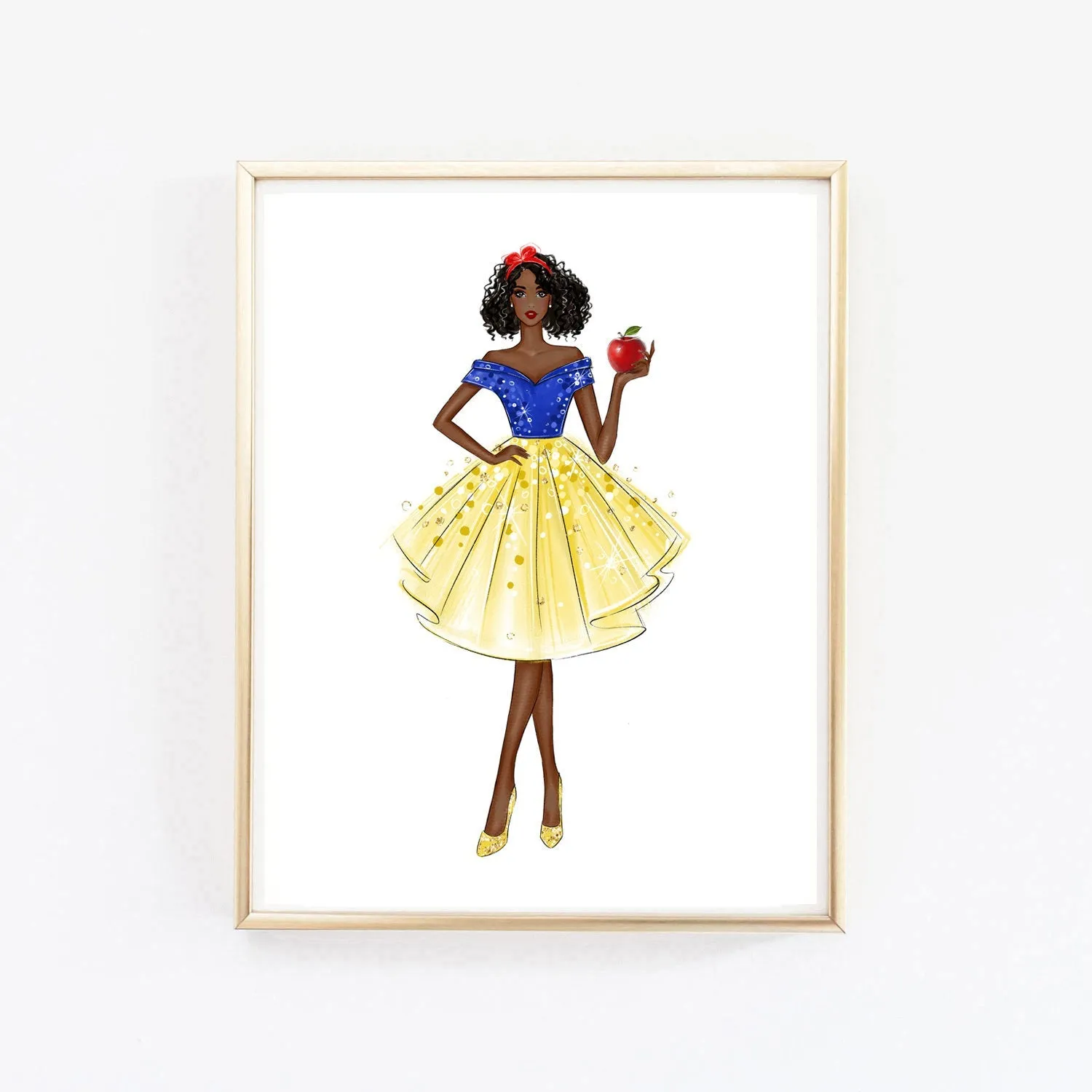 Snow White fashion princess art print fashion illustration