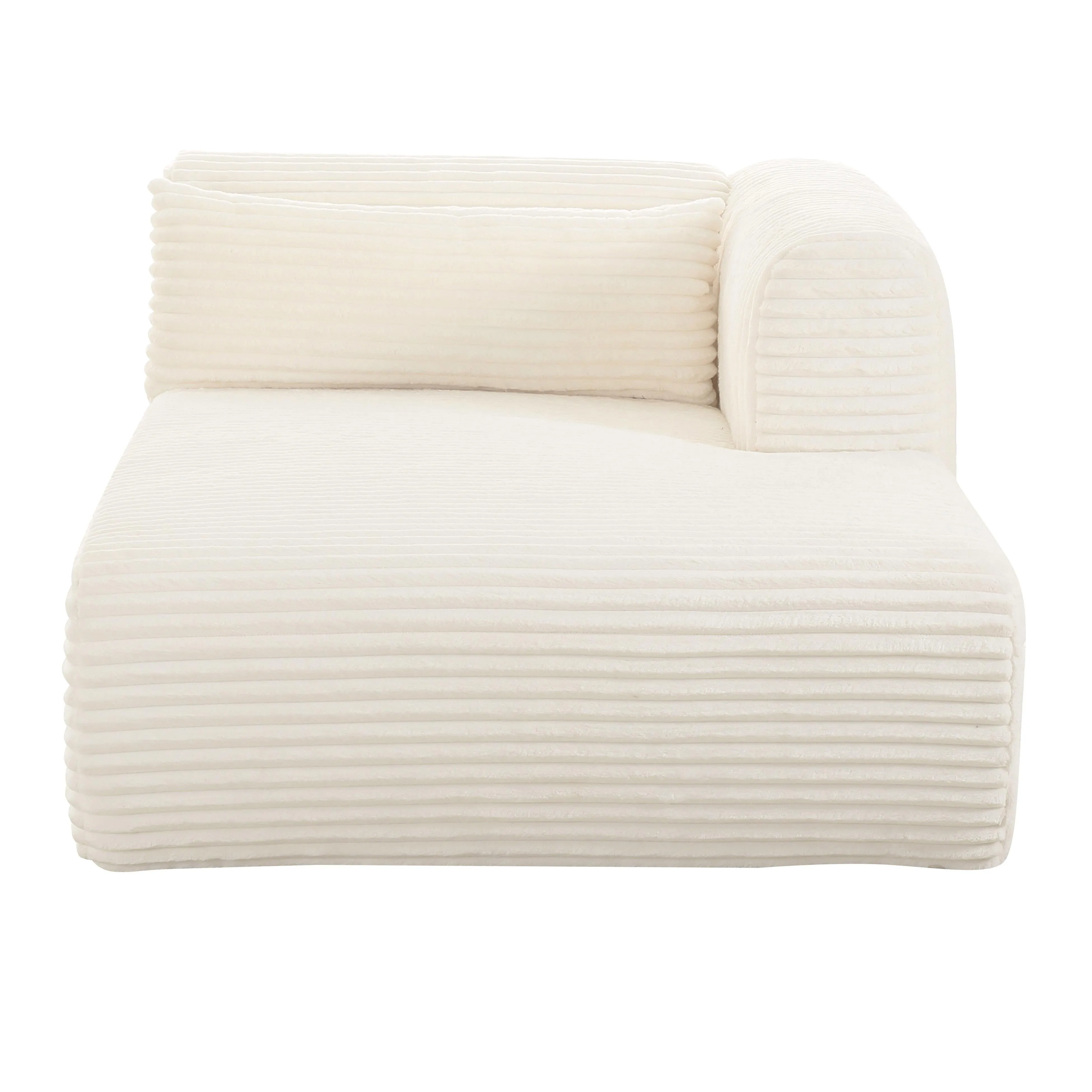 Tarra - Fluffy Oversized Corduroy Modular Chaise