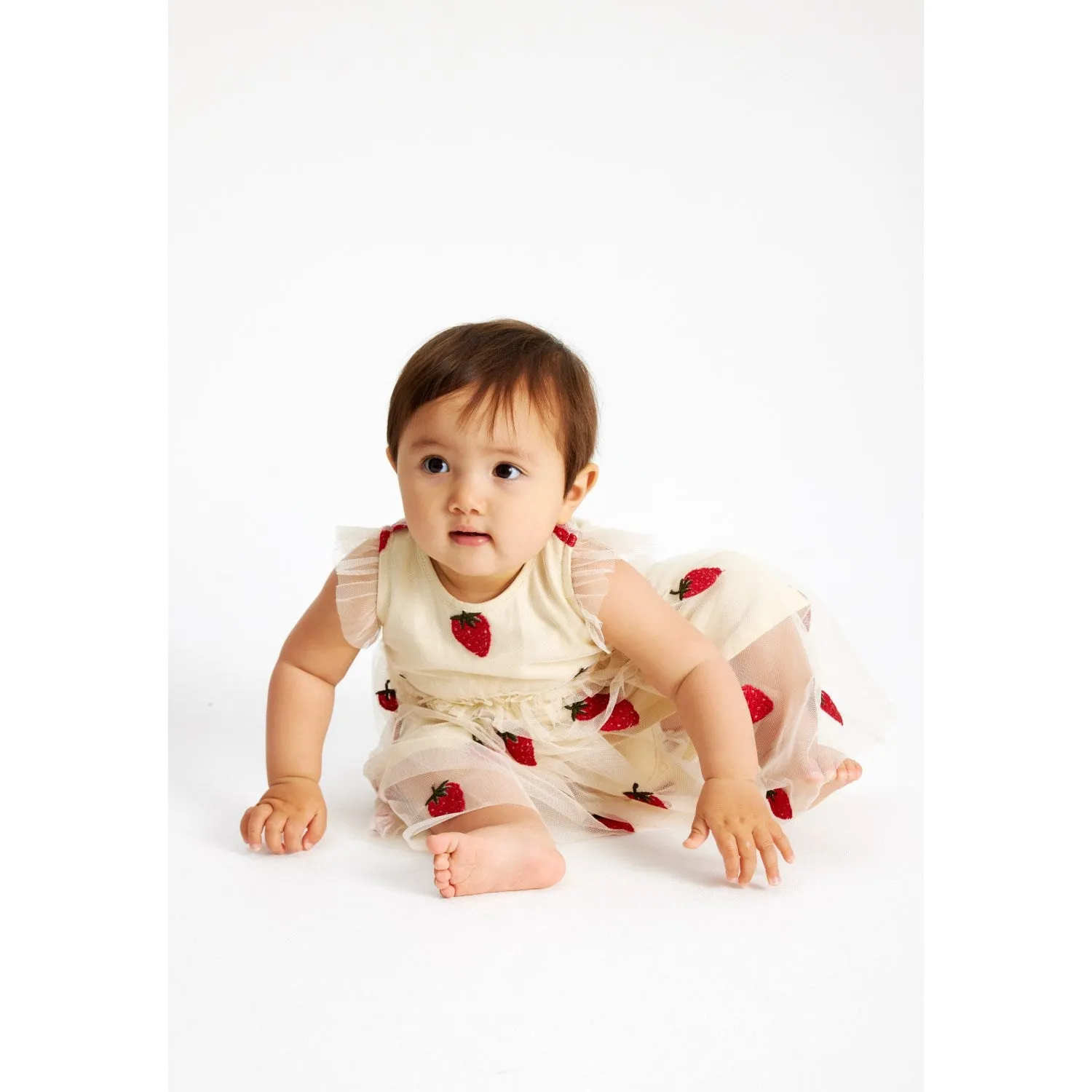 THE NEW Siblings Angora Big Strawberry AOP Loannah Dress