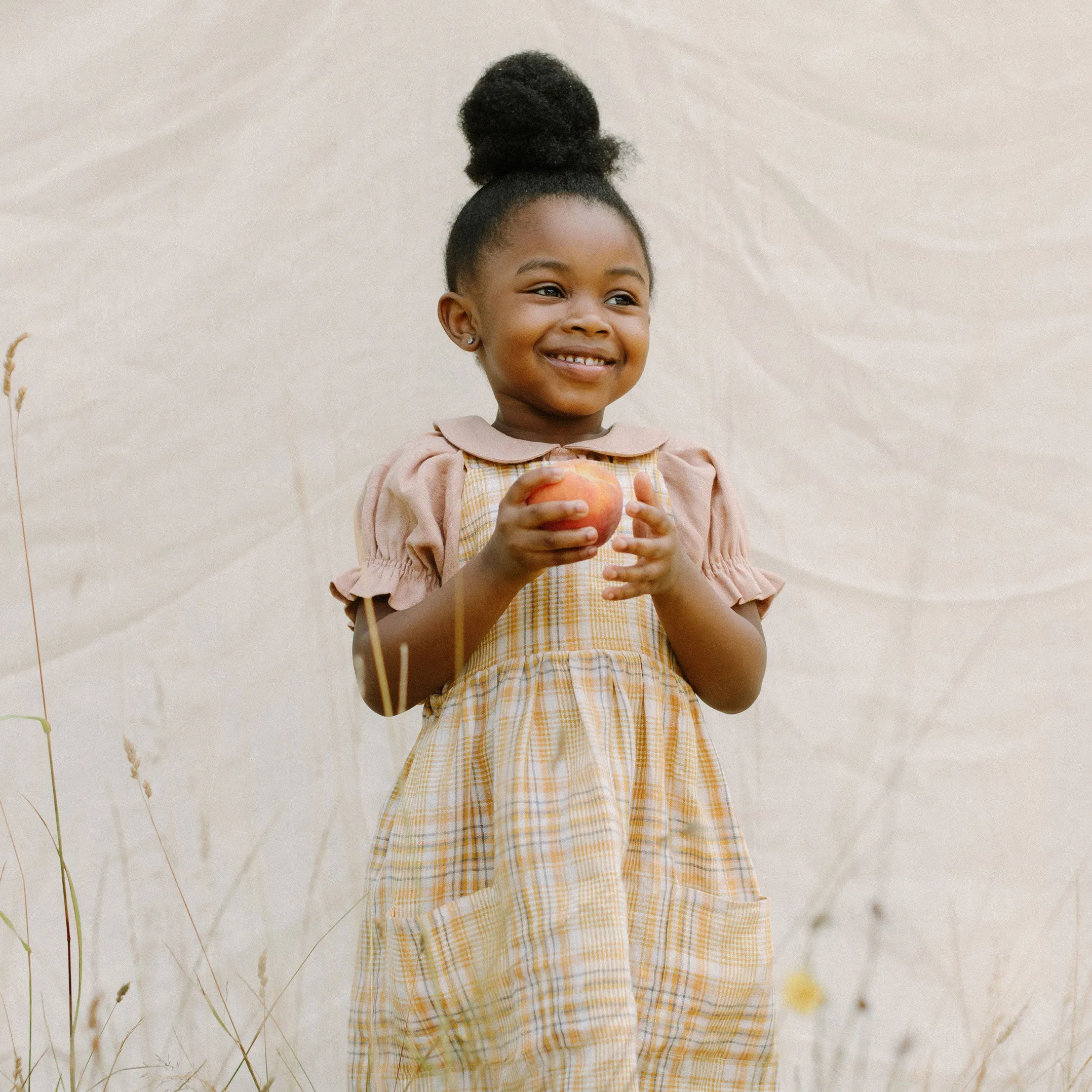 Vestido / Delantal Conkers - Hay Plaid Linen