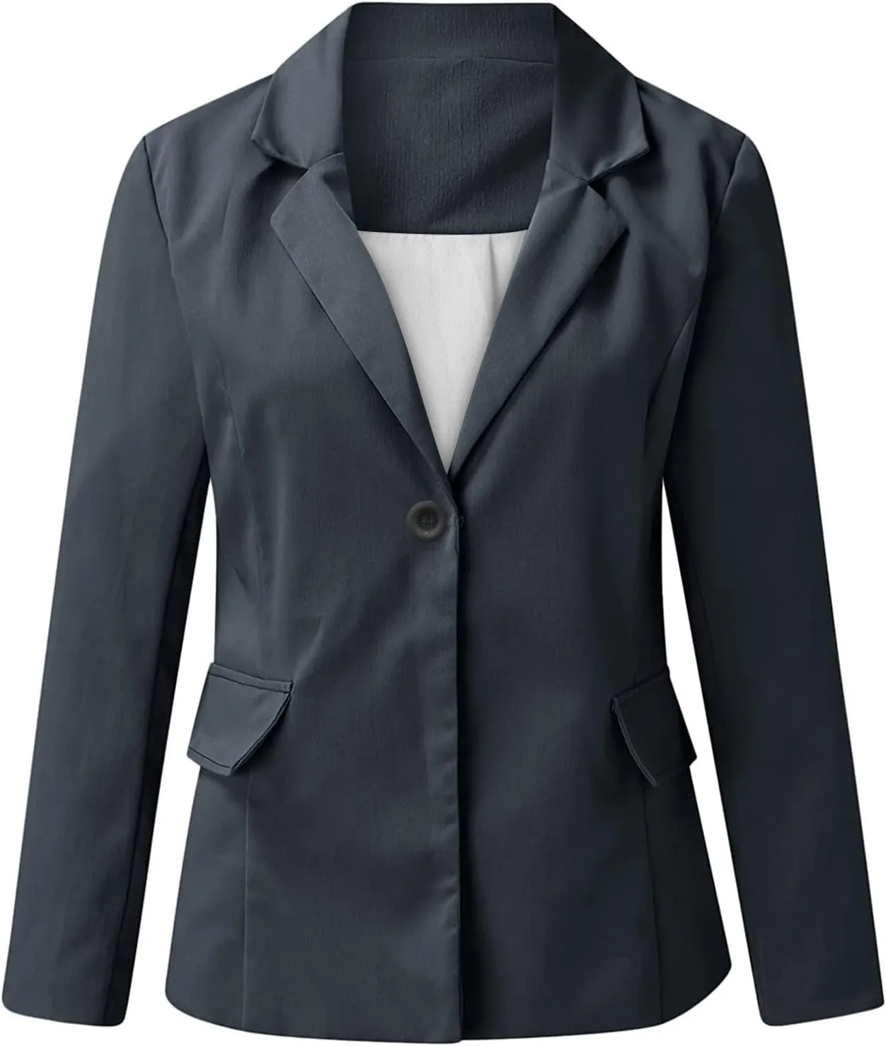 Women's Casual Blazer Casual Lapel Open Front Long Sleeve Work Office Suit Jacket Coat Blazer Dress
